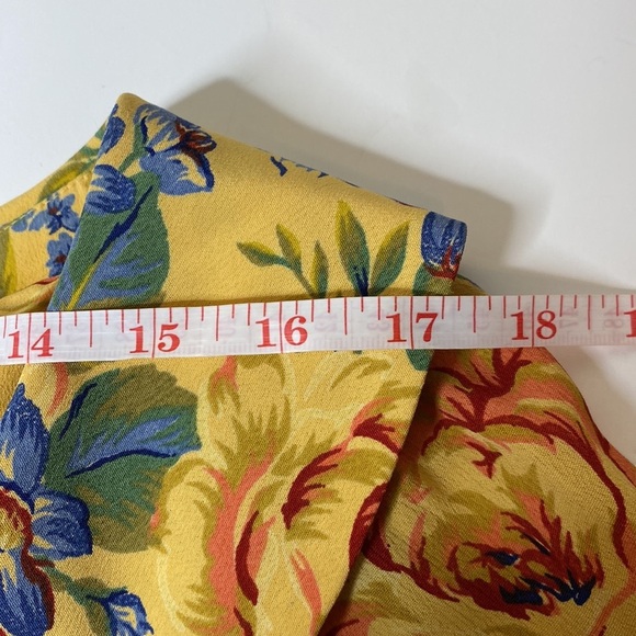 Vintage Y2K Donna Ricci Floral Midi Dress With Bow Tie Back & Pleated Skirt M - Picture 11 of 14